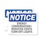 Signmission Energy Conservation = Reduced Costs Turn, 10 in W x Rectangle, Vinyl Decal OS-2PACK-NS-D-710-L-12049 - alternate 1